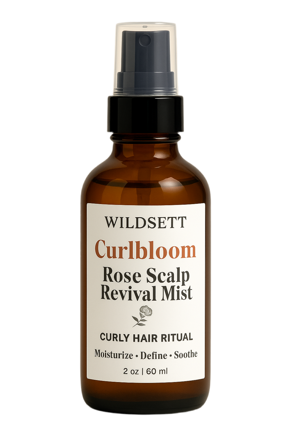 Curlbloom – Rose Scalp | Hair Revival Botanical Mist for Curly Hair