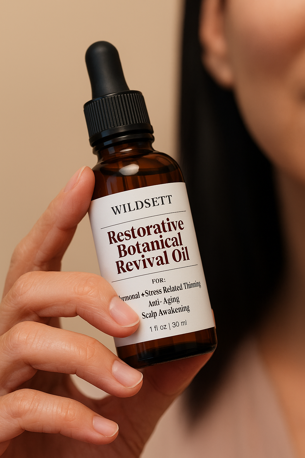 Restorative Botanical Revival Oil
Scalp Awakening | Hormonal Support | Fall Control
A grounding ritual for hair in flux. This potent botanical oil is crafted for those navigating stress, hormonal shifts, or seasonal shedding. With a synergistic blend of rosemary CO₂, black cumin, and hormone-balancing pumpkin seed oil, it reawakens follicles, calms inflammation, and helps restore scalp vitality from the root.
Lightweight yet deeply nourishing, it supports microcirculation, relieves tension, and strengthe