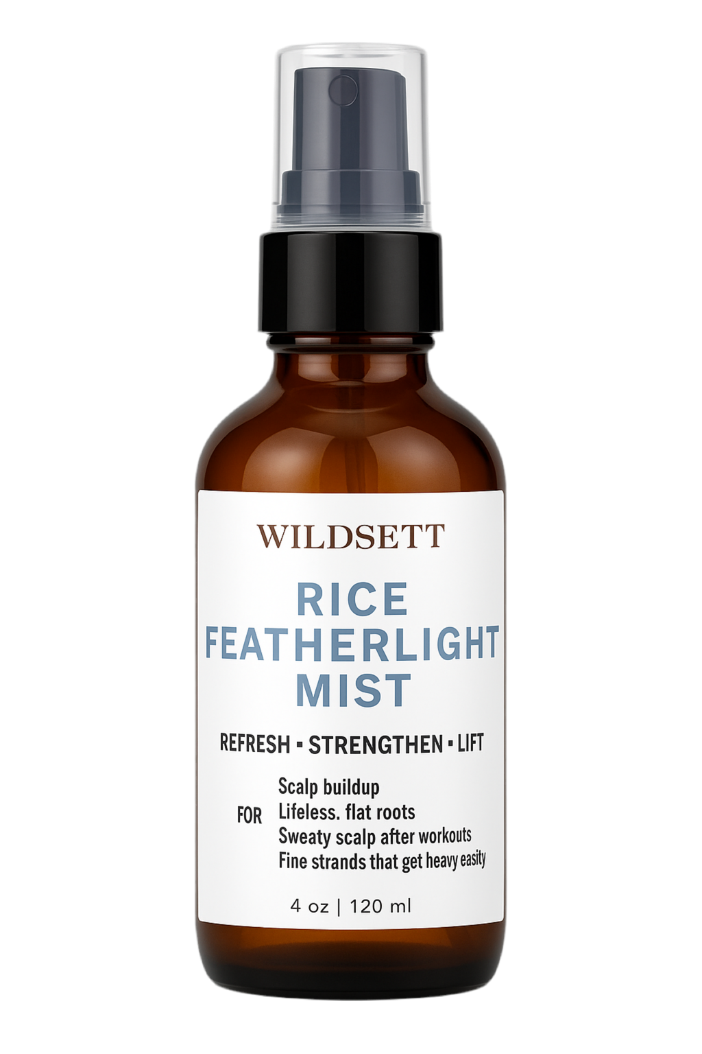 A feather-light, protein-rich scalp and hair mist crafted to refresh oily roots, balance oil production, and boost natural volume for fine or flat hair. Powered by fermented rice water, witch hazel, and strengthening panthenol, this alcohol-free formula helps clarify the scalp, reinforce delicate strands, and add airy lift—without any heaviness or buildup.