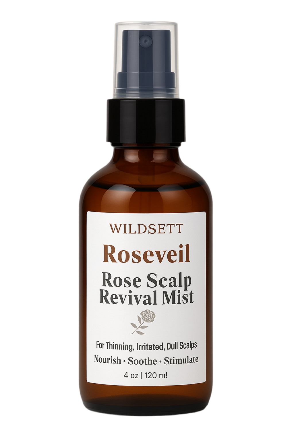 Roseveil blends cooling aloe, antioxidant-rich rose hydrosol, and circulation-boosting rosemary to hydrate the scalp, soothe irritation, and promote stronger, more resilient hair. Lightly scented with lavender and rose, this daily mist offers a quiet, sensorial ritual rooted in care.
Perfect for dry, flaky, thinning, or hormonally sensitive scalps seeking strength and stillness.