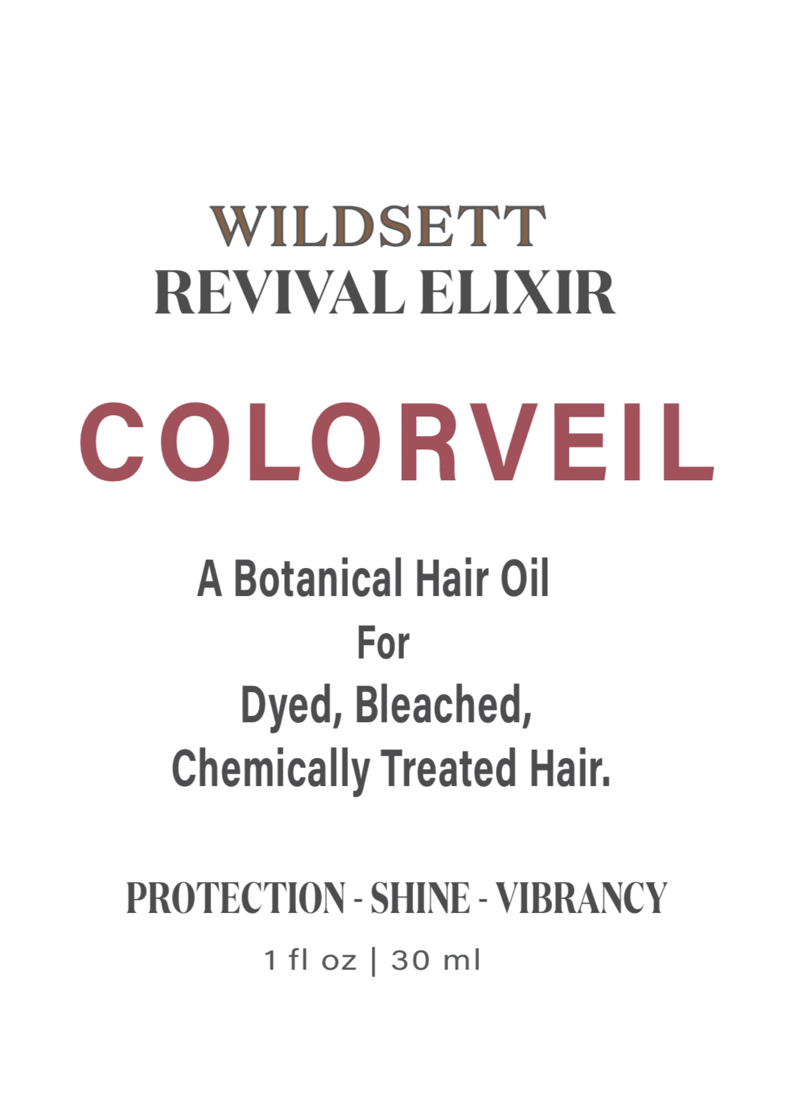 A botanical hair oil for protection, shine, and vibrancy
A gentle, reparative oil designed to restore strength, moisture, and radiance to color-treated, bleached, or chemically processed hair. Rich in protective antioxidants and omega-rich oils, this lightweight blend helps seal in color, smooth the cuticle, and reduce breakage—without buildup.