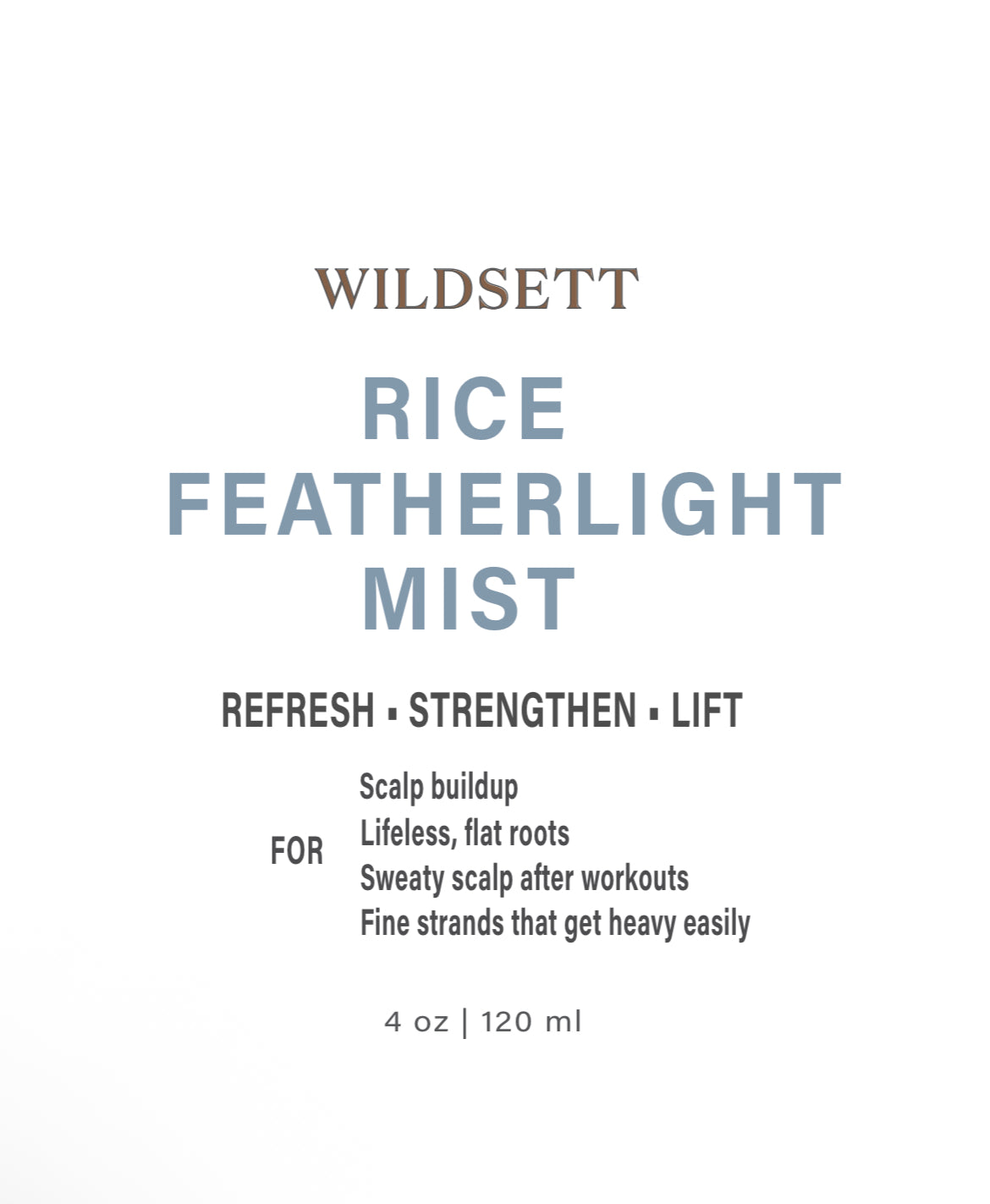 A feather-light, protein-rich scalp and hair mist crafted to refresh oily roots, balance oil production, and boost natural volume for fine or flat hair. Powered by fermented rice water, witch hazel, and strengthening panthenol, this alcohol-free formula helps clarify the scalp, reinforce delicate strands, and add airy lift—without any heaviness or buildup.