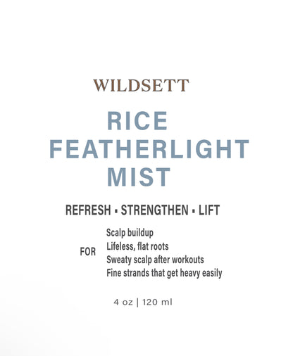 A feather-light, protein-rich scalp and hair mist crafted to refresh oily roots, balance oil production, and boost natural volume for fine or flat hair. Powered by fermented rice water, witch hazel, and strengthening panthenol, this alcohol-free formula helps clarify the scalp, reinforce delicate strands, and add airy lift—without any heaviness or buildup.