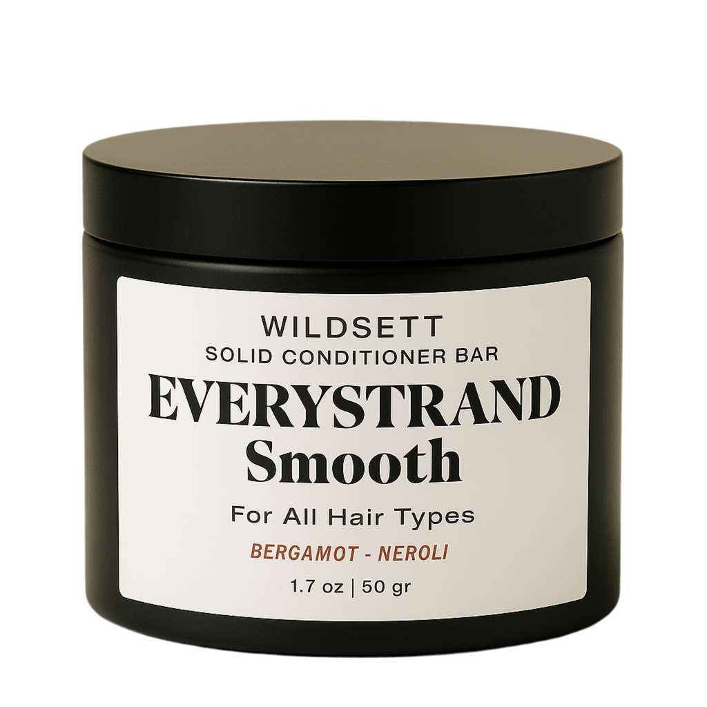 A solid conditioner that melts on contact—designed to hydrate, detangle, and smooth every strand without weight.

Formulated with jojoba, babassu oil, and plant-based BTMS, this bar delivers a light, rinse-clean finish while restoring softness and shine. Ideal for all hair textures, including color-treated, fine, or frizz-prone hair.