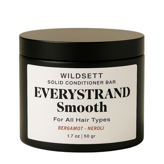 A solid conditioner that melts on contact—designed to hydrate, detangle, and smooth every strand without weight.

Formulated with jojoba, babassu oil, and plant-based BTMS, this bar delivers a light, rinse-clean finish while restoring softness and shine. Ideal for all hair textures, including color-treated, fine, or frizz-prone hair.