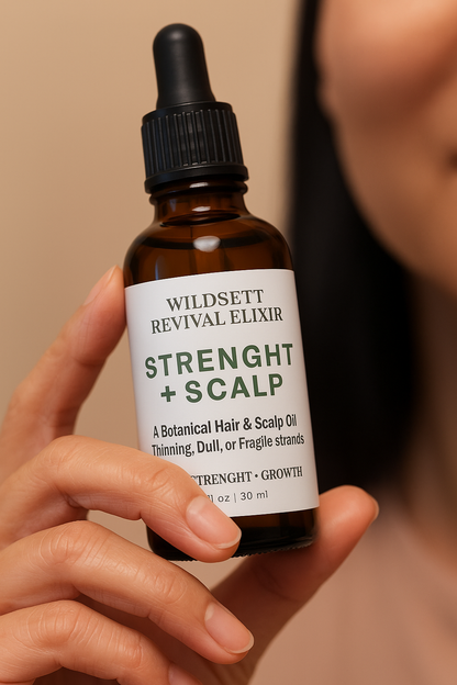 Botanical Hair & Scalp Oil for Shine, Strength, Growth For All Hair Types — Especially Thinning, Dull, or Fragile Strands
