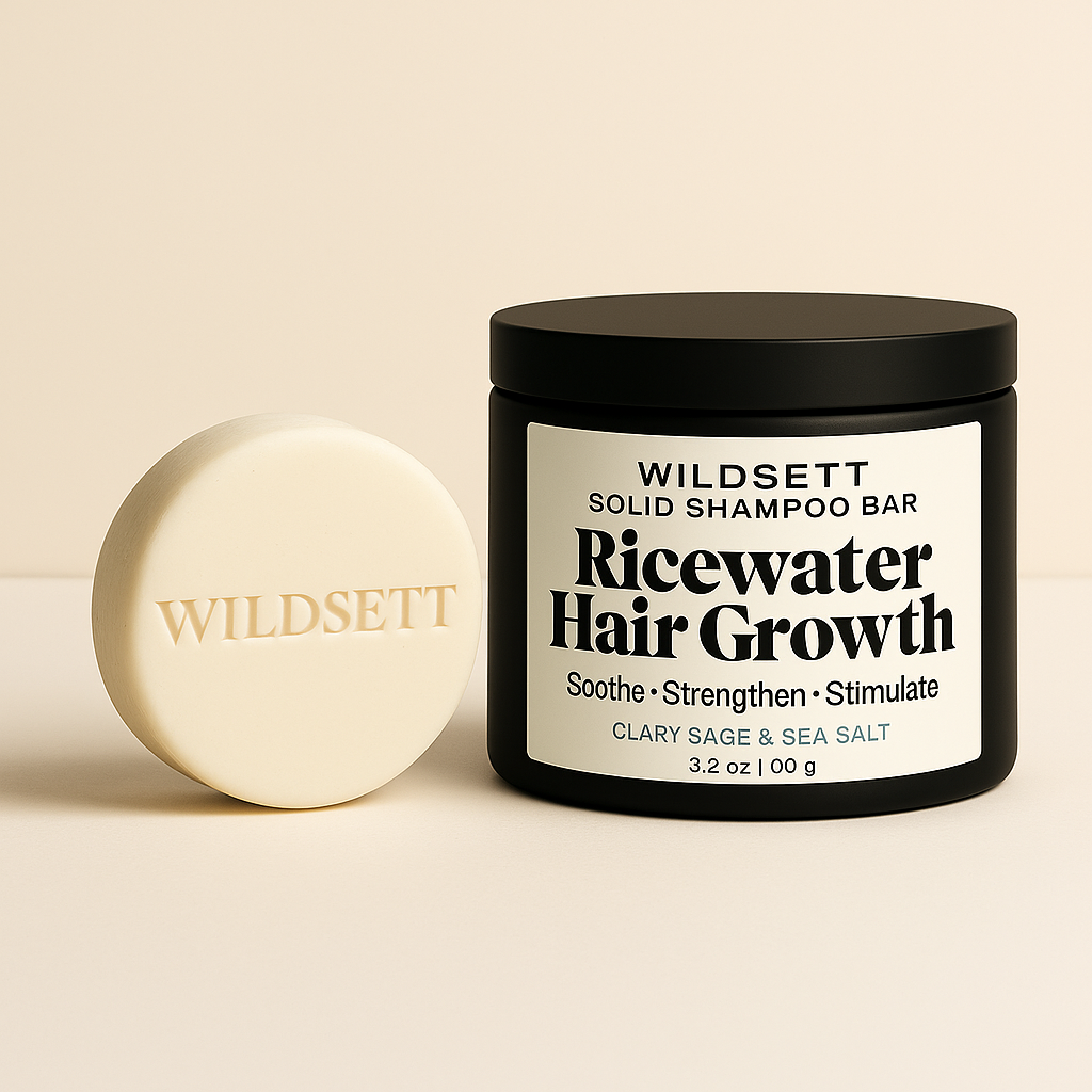 SOOTHE | STRENGTHEN | STIMULATE
Rooted in ancient beauty rituals, this solid shampoo bar blends the time-honored power of fermented rice and nourishing botanicals to awaken your scalp and support healthy, fuller-looking hair.