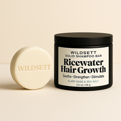 SOOTHE | STRENGTHEN | STIMULATE
Rooted in ancient beauty rituals, this solid shampoo bar blends the time-honored power of fermented rice and nourishing botanicals to awaken your scalp and support healthy, fuller-looking hair.