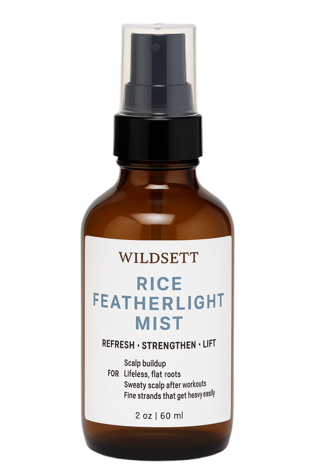 A feather-light, protein-rich scalp and hair mist crafted to refresh oily roots, balance oil production, and boost natural volume for fine or flat hair. Powered by fermented rice water, witch hazel, and strengthening panthenol, this alcohol-free formula helps clarify the scalp, reinforce delicate strands, and add airy lift—without any heaviness or buildup.