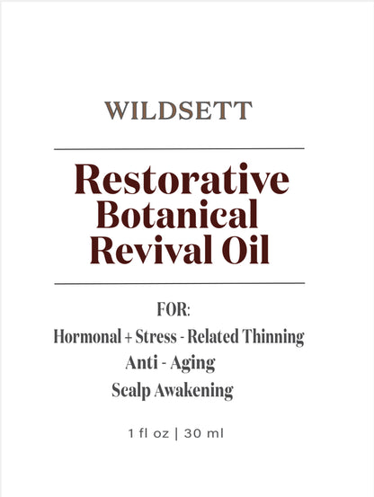 Restorative Botanical Revival Oil

Scalp Awakening | Hormonal Support | Fall Control

A grounding ritual for hair in flux. This potent botanical oil is crafted for those navigating stress, hormonal shifts, or seasonal shedding. With a synergistic blend of rosemary CO₂, black cumin, and hormone-balancing pumpkin seed oil, it reawakens follicles, calms inflammation, and helps restore scalp vitality from the root.

Lightweight yet deeply nourishing, it supports microcirculation, relieves tension, and strengthe