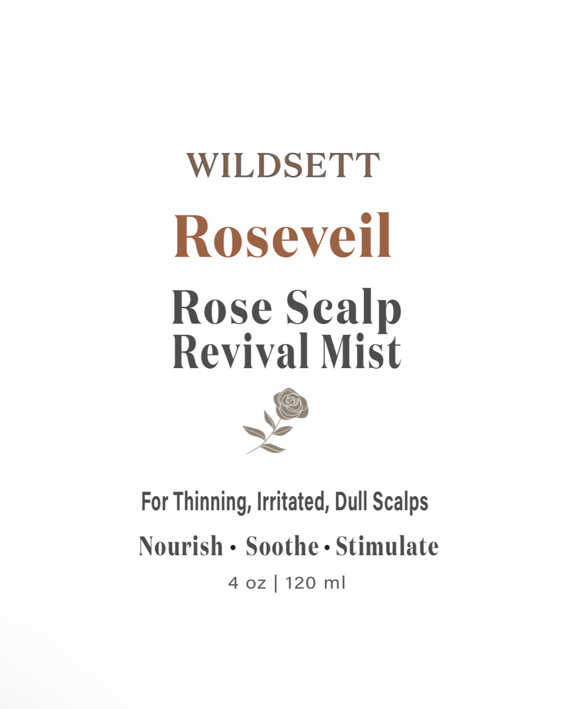 Roseveil blends cooling aloe, antioxidant-rich rose hydrosol, and circulation-boosting rosemary to hydrate the scalp, soothe irritation, and promote stronger, more resilient hair. Lightly scented with lavender and rose, this daily mist offers a quiet, sensorial ritual rooted in care.

Perfect for dry, flaky, thinning, or hormonally sensitive scalps seeking strength and stillness.