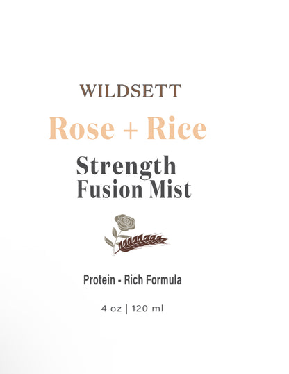 Rose Rice Strength delivers essential plant-based proteins and scalp-balancing botanicals in a weightless veil—designed to restore resilience, enhance shine, and awaken the senses.

Perfect for weak, thinning, or stressed-out hair, this daily ritual supports scalp vitality and hair health across all textures and types.