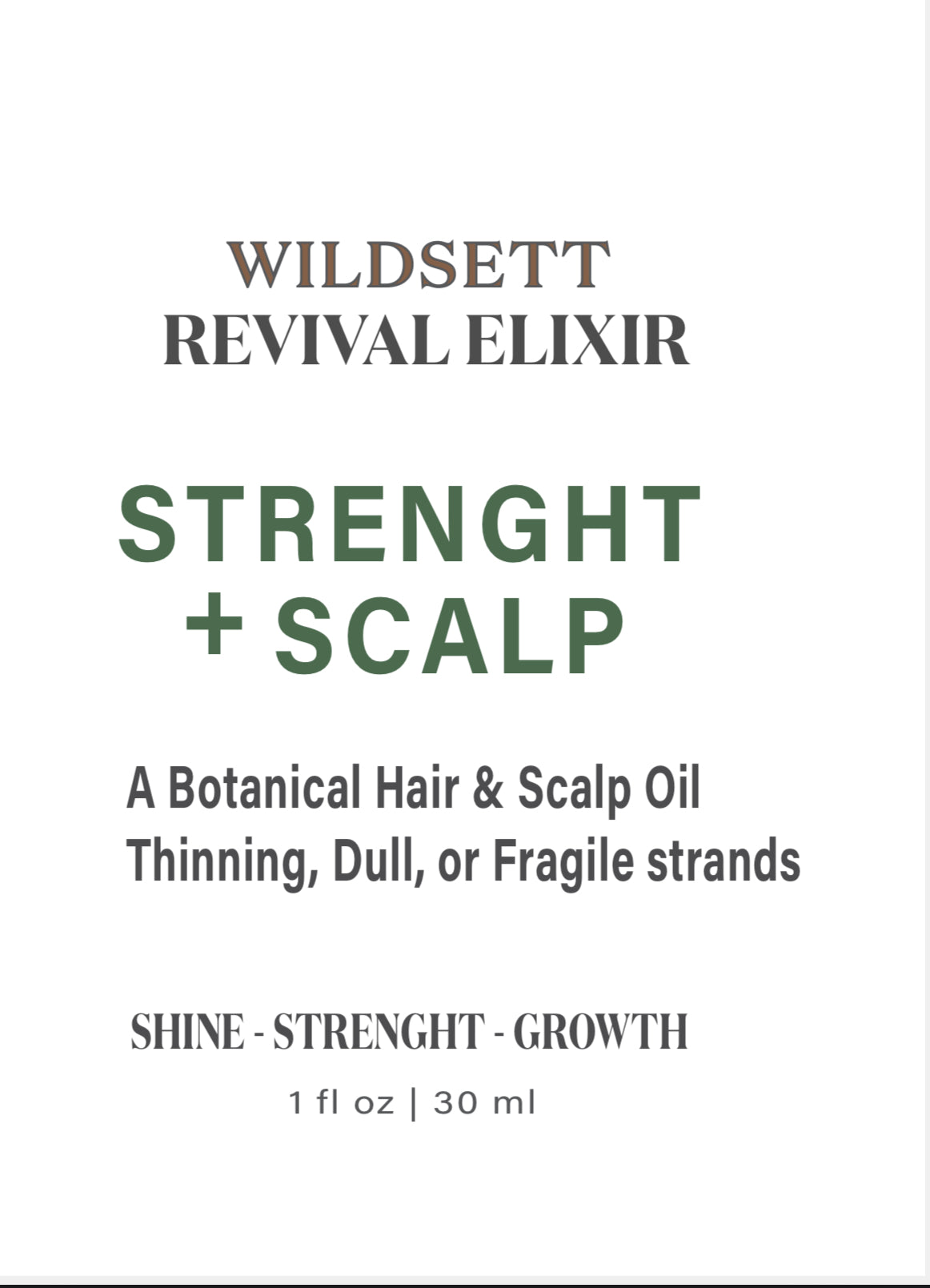 Botanical Hair & Scalp Oil for Shine, Strength, Growth For All Hair Types — Especially Thinning, Dull, or Fragile Strands