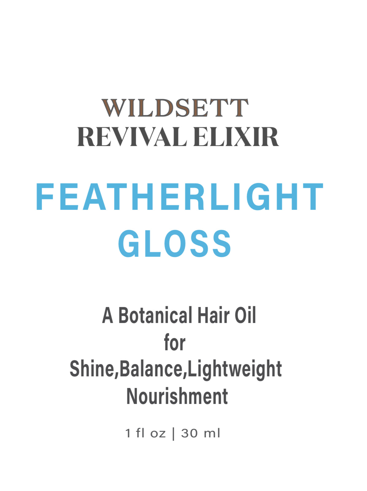 Botanical & Lightweight Hair Oil for Shine, Balance, Nourishment for Fine Hair