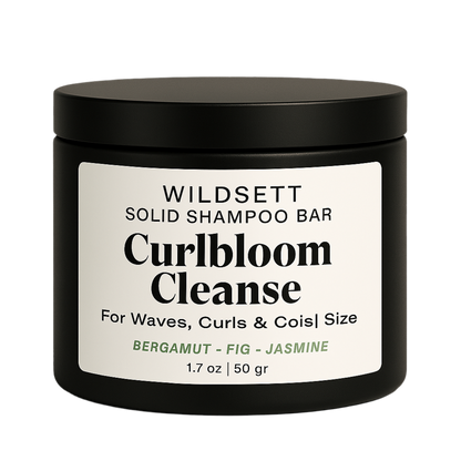 Curlbloom Cleanse gently lifts buildup while preserving natural oils and enhancing curl shape. This pH-balanced bar blends babassu oil, murumuru butter, aloe, and panthenol to hydrate the scalp and soften strands—leaving waves, curls, and coils bouncy, defined, and refreshed.