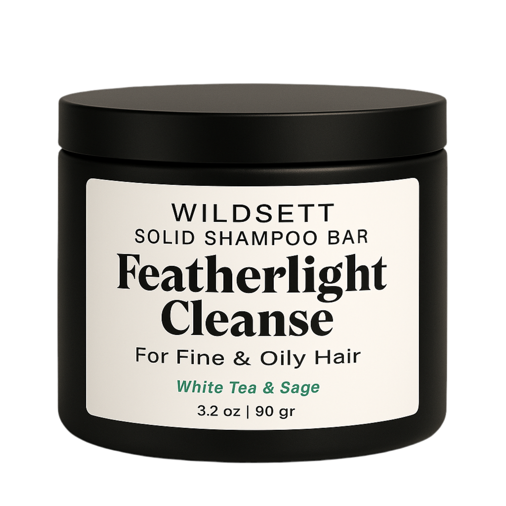 Featherlight Cleanse gently removes excess oil and buildup without stripping your scalp. Formulated with kaolin clay, witch hazel extract, and coconut-based cleansers, this pH-balanced bar boosts volume, soothes irritation, and leaves hair light, shiny, and clean.

Perfect for fine, flat, or oily-prone hair types.