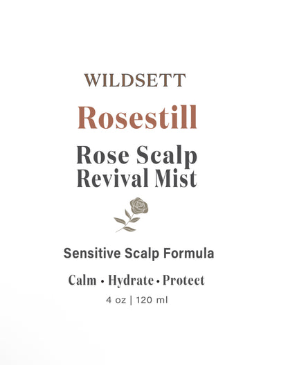 Rosestill gently restores harmony to sensitive, dry, or easily irritated scalps. This alcohol-free formula blends organic rose hydrosol, aloe vera, and colloidal oat extract to relieve redness, itching, and discomfort—without any essential oils or synthetic irritants.
