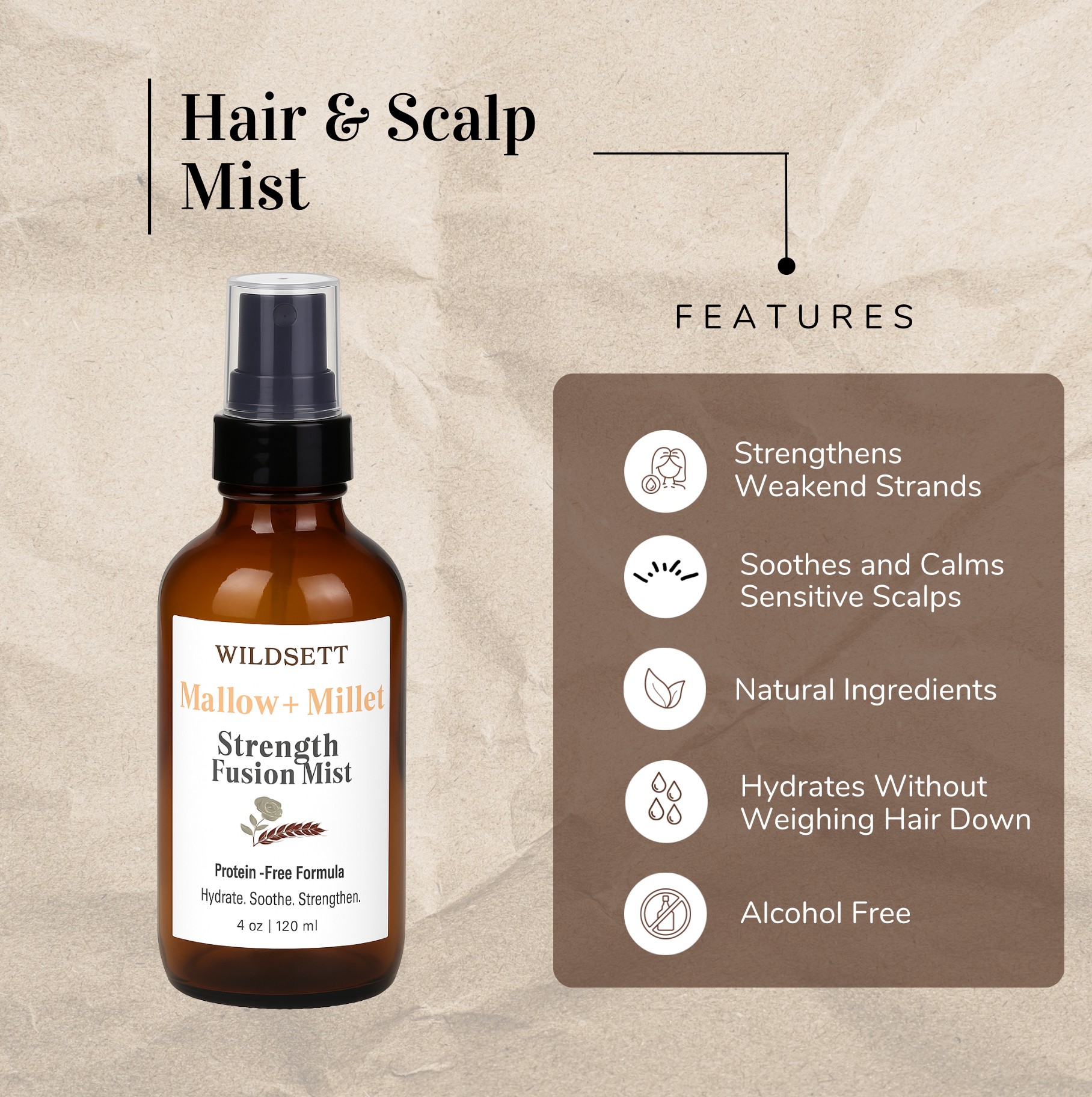 A daily revival mist infused with fermented rice water, organic rose hydrosol, and marshmallow root to hydrate, soothe, and refresh without disrupting your curl pattern. This lightweight, protein-free formula is perfect for sensitive scalps and texture-loving routines.

Use it to mist, soften, reset — and reconnect.