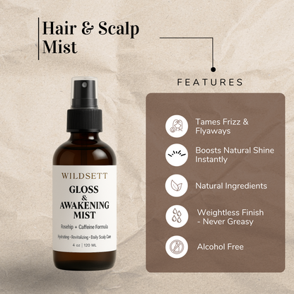 A revitalizing scalp mist that brings life back to tired roots. Infused with rose hydrosol, caffeine, and aloe, this lightweight tonic boosts microcirculation, soothes irritation, and restores scalp hydration without buildup.

Designed to awaken your roots and uplift your ritual, this mist is ideal for morning routines, post-shower resets, or midday refreshes. With every spray, it nourishes the scalp, enhances shine, and creates a calm, grounded moment.
