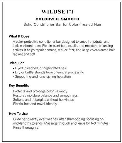 Colorveil Smooth – Botanical Solid Conditioner Bar for Color-Treated Hair